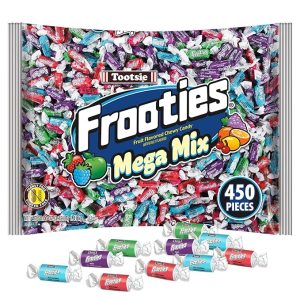 Frooties Mega Mix - 450 Pieces Assorted Fruit Flavor Chewy Candy - Over 3 lb. Bag of Bulk Treats - 50.06 oz