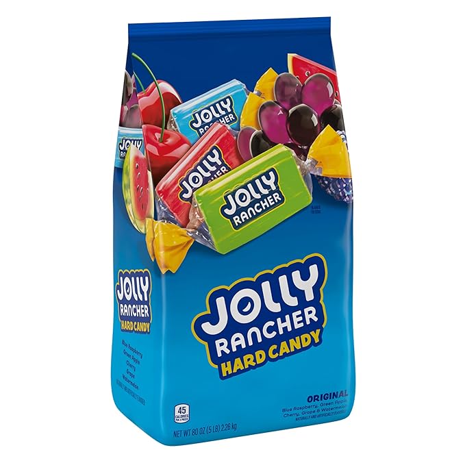 JOLLY RANCHER Assorted Fruit Flavored Hard Candy Bulk Bag, Halloween Candy, 5 lb